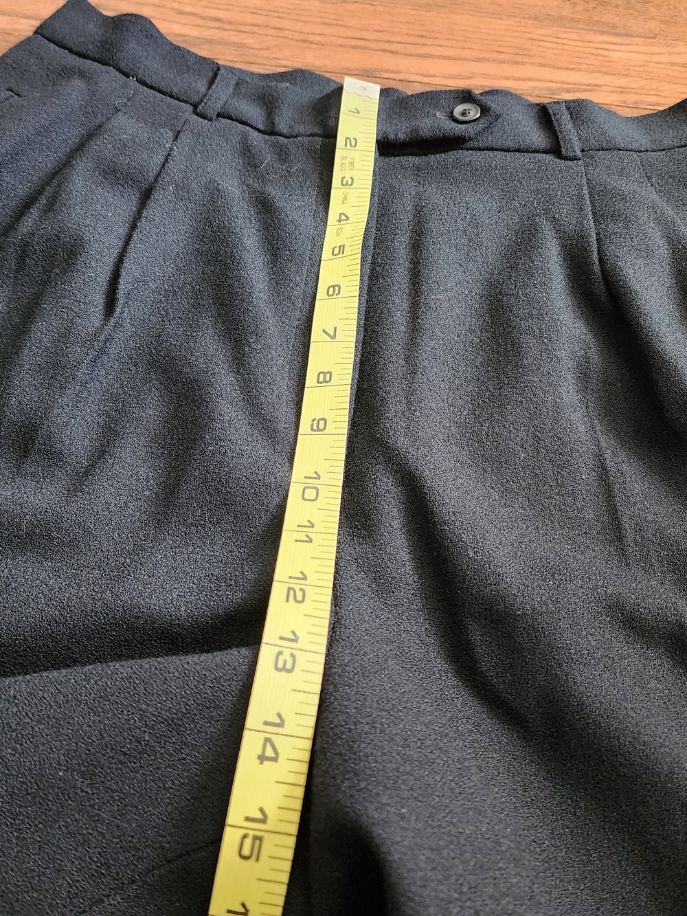 Vtg Morgan Taylor Studio Wool Trousers Corporate Goth Quiet Luxury Womens Sz 16 - Picture 7 of 12